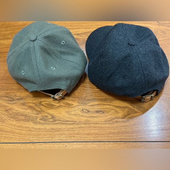 New Lift Down Wool Baseball Caps (2-Pack) | Charcoal & Olive Green - Picture 6 of 9